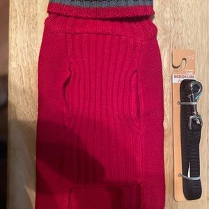 I🐶🐾❤️ Items For Your Fur Baby❤️ Sweater, Leash and Food & Water Tray‼️